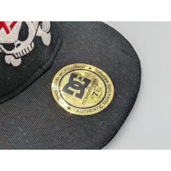 DC Ken Block 43 New Era Skull Fitted Hat Size 7 1/4 Acrylic Wool Black - Picture 4 of 7